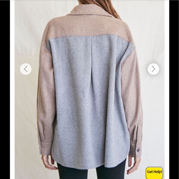 FOREVER 21 Colorblock Dolphin-Hem Shacket NWT - Picture 2 of 11